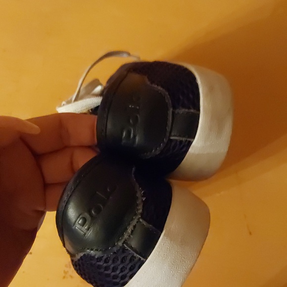 POLO RALPH LAUREN NELSON MESH SNEAKERS SIZE 8.5 NAVY BLUE N WHITE - Picture 5 of 7